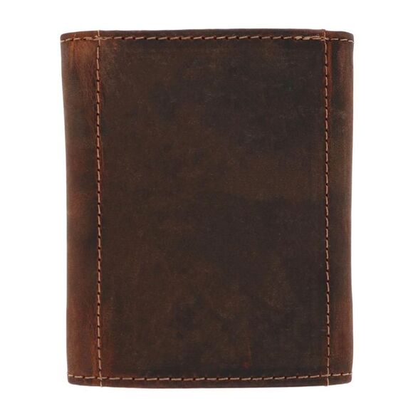 CTM Men's Leather Minimalist Trifold Wallet - Picture 4 of 4